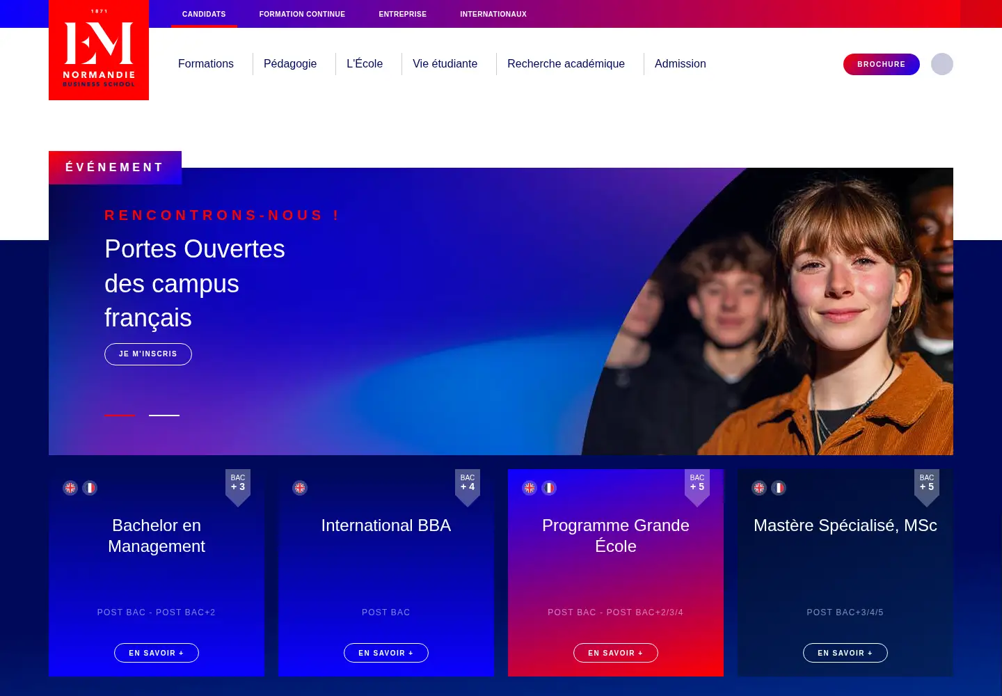 Screenshot of em-normandie.com