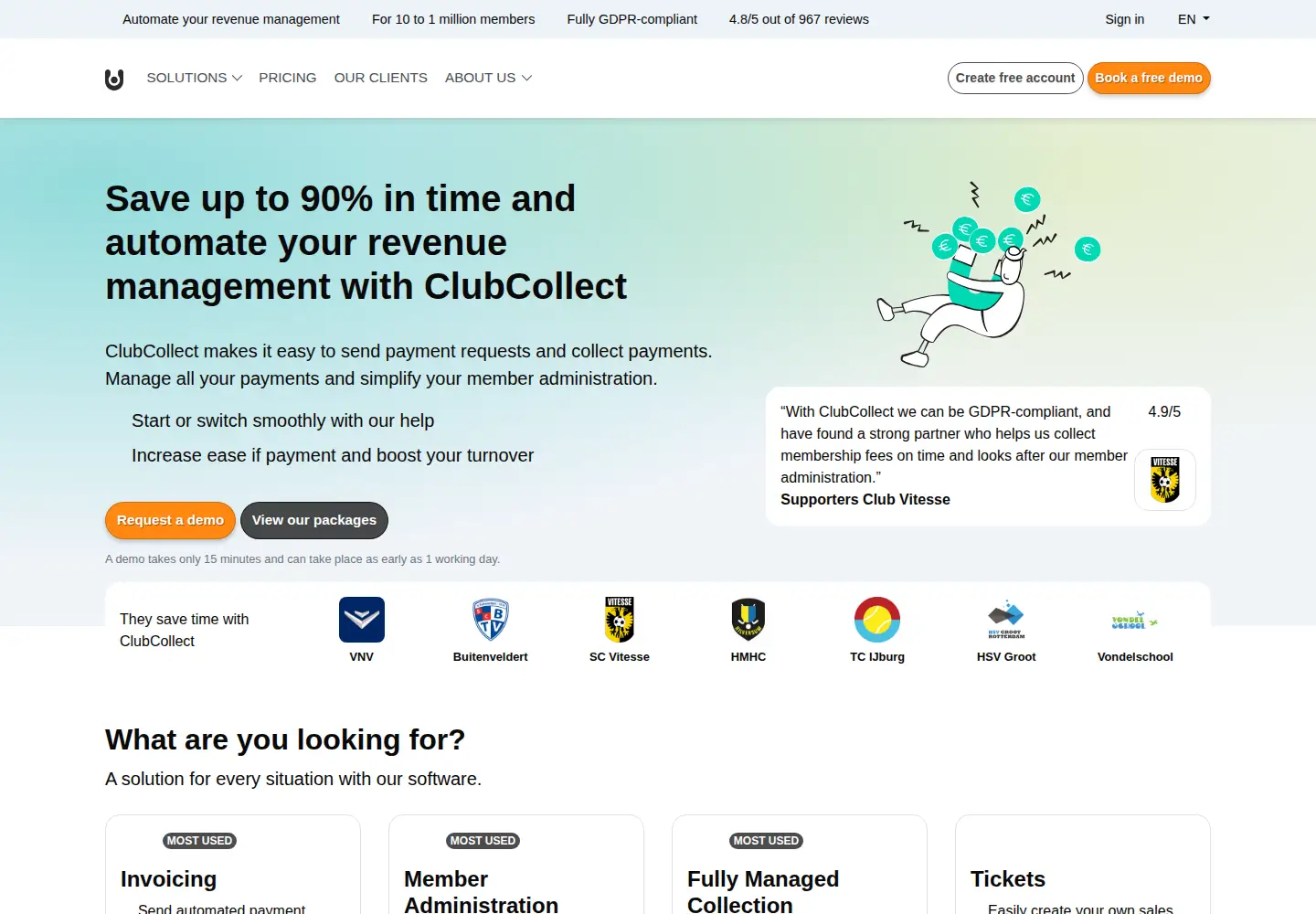 Screenshot of clubcollect.com