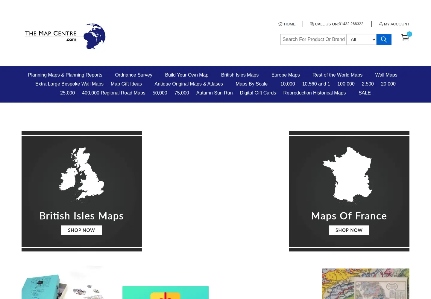 Screenshot of themapcentre.com