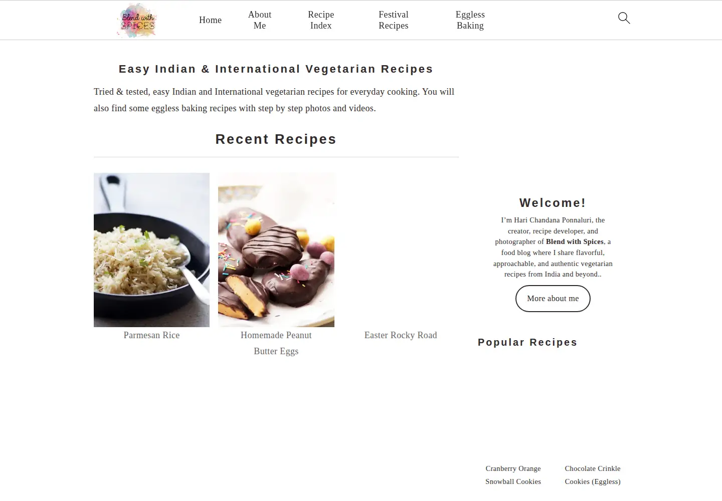 Screenshot of blendwithspices.com