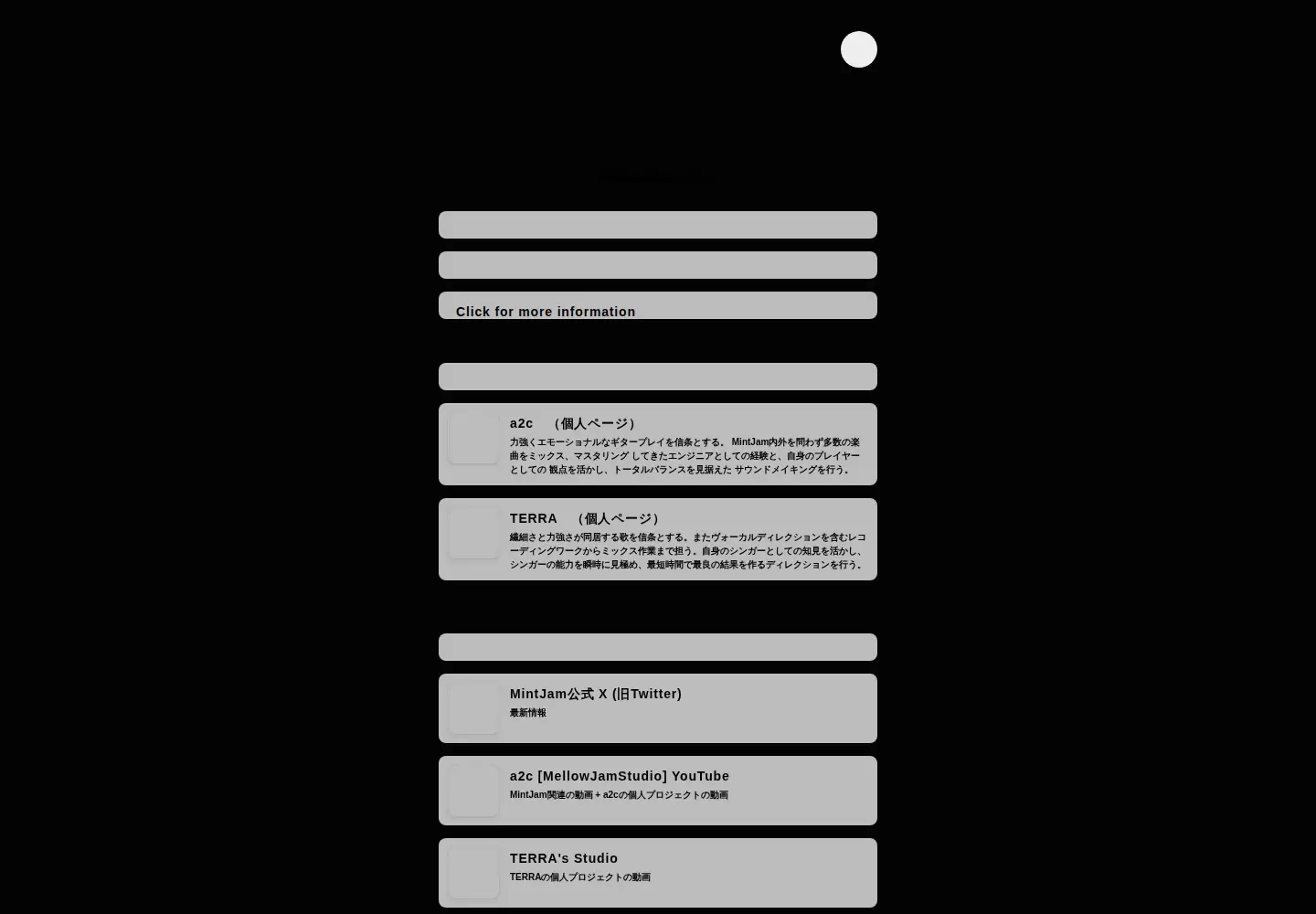 Captured homepage of mintjam.net in the current scan