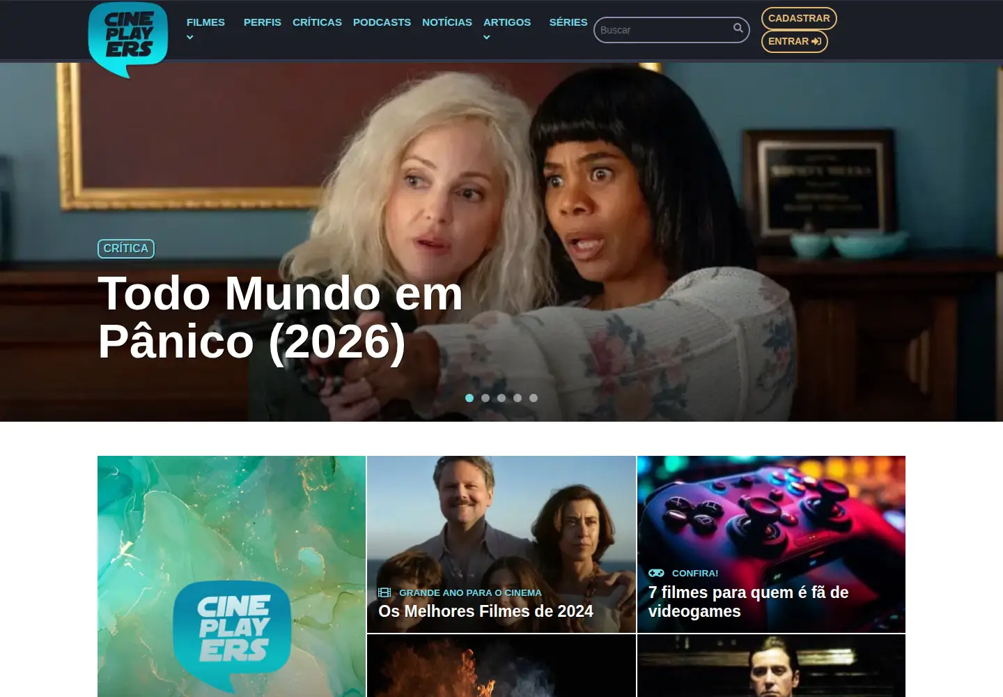 Screenshot of cineplayers.com