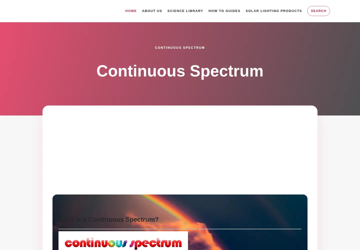 Captured homepage of continuousspectrum.com in the current scan