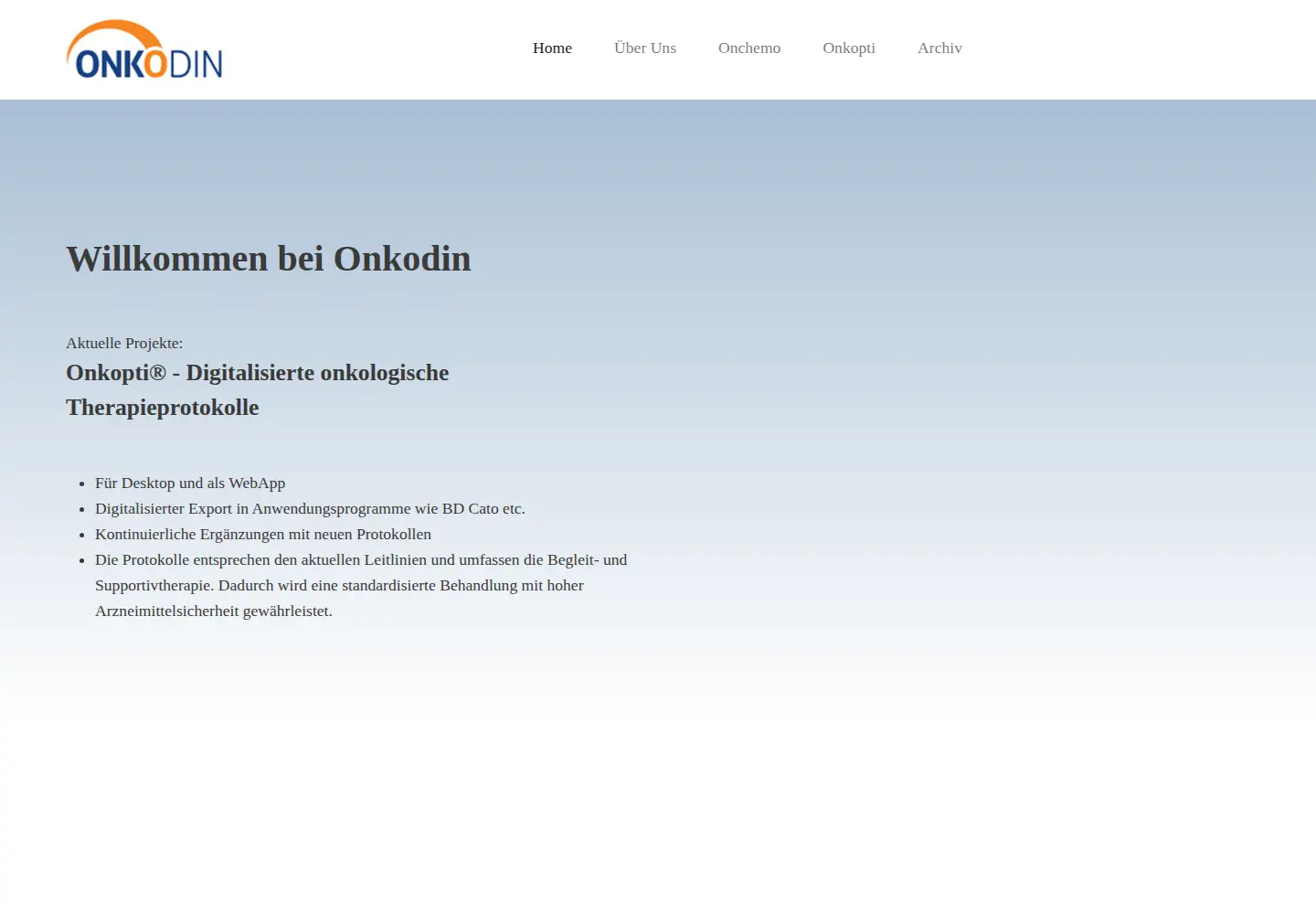 Screenshot of onkodin.de