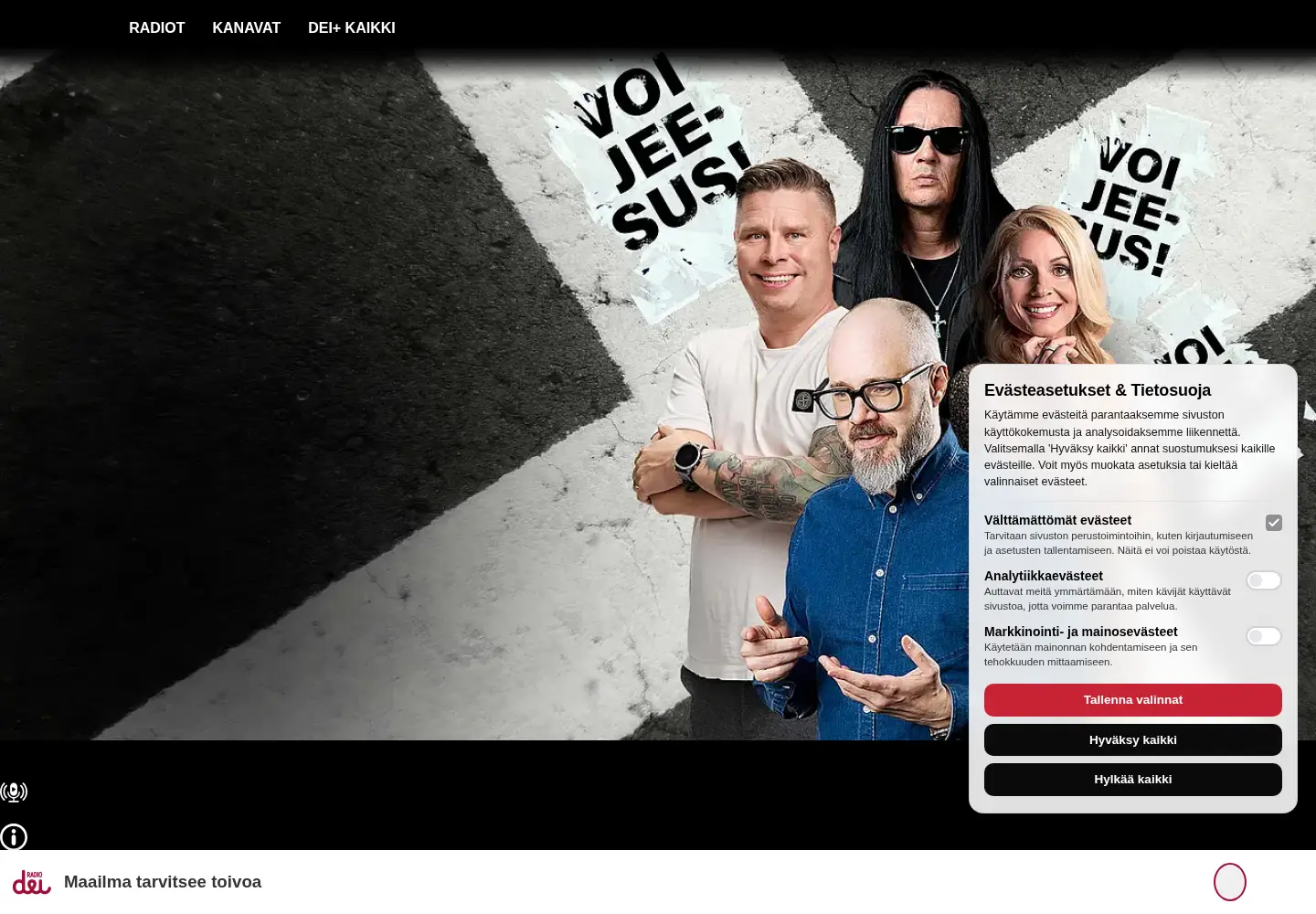 Screenshot of radiodei.fi