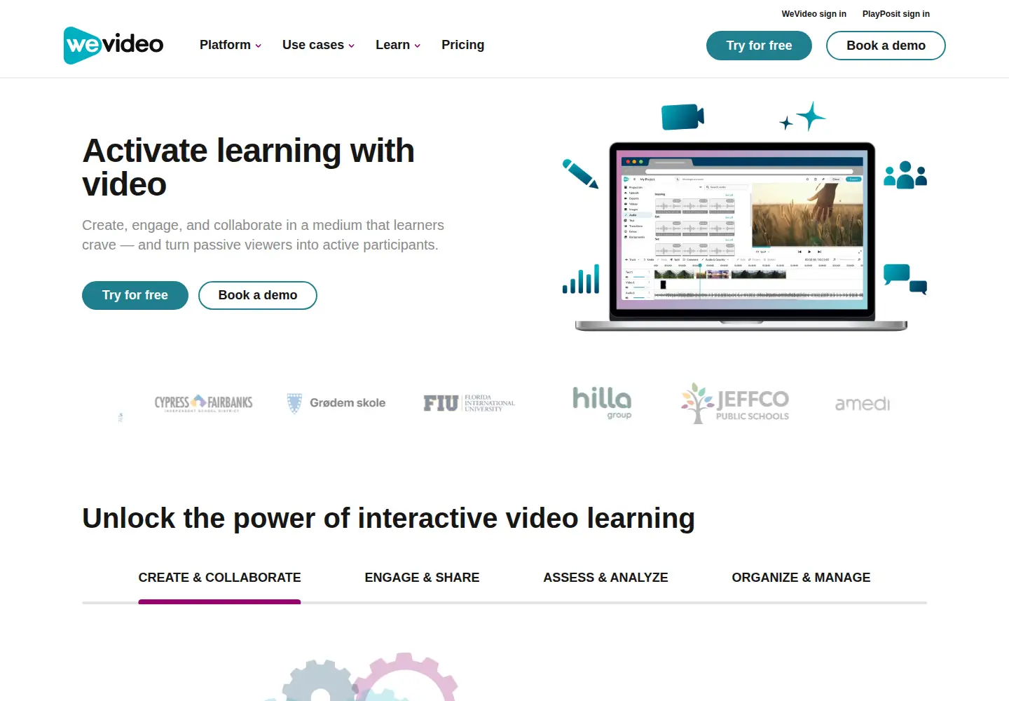 Screenshot of wevideo.com