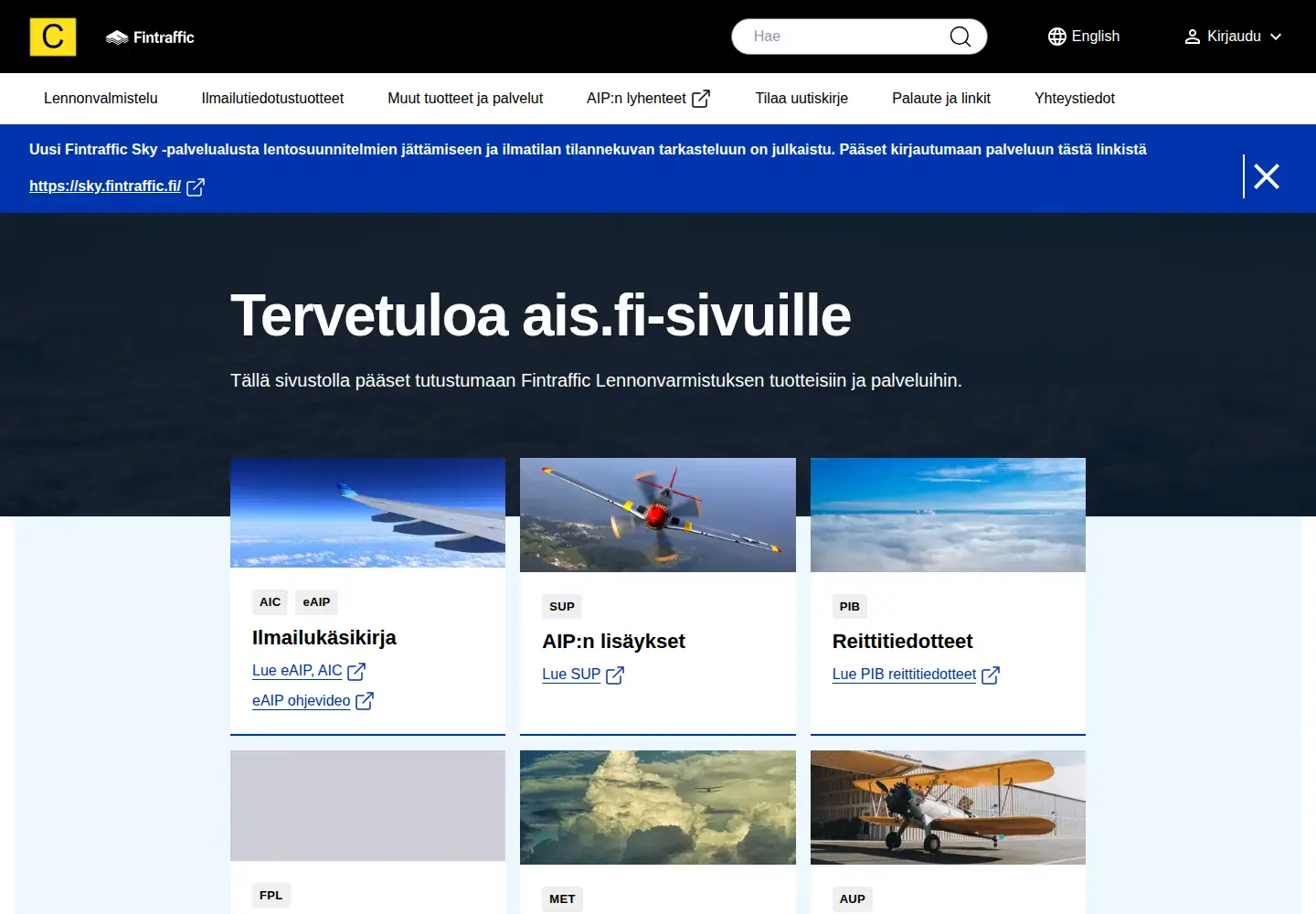 Screenshot of ais.fi