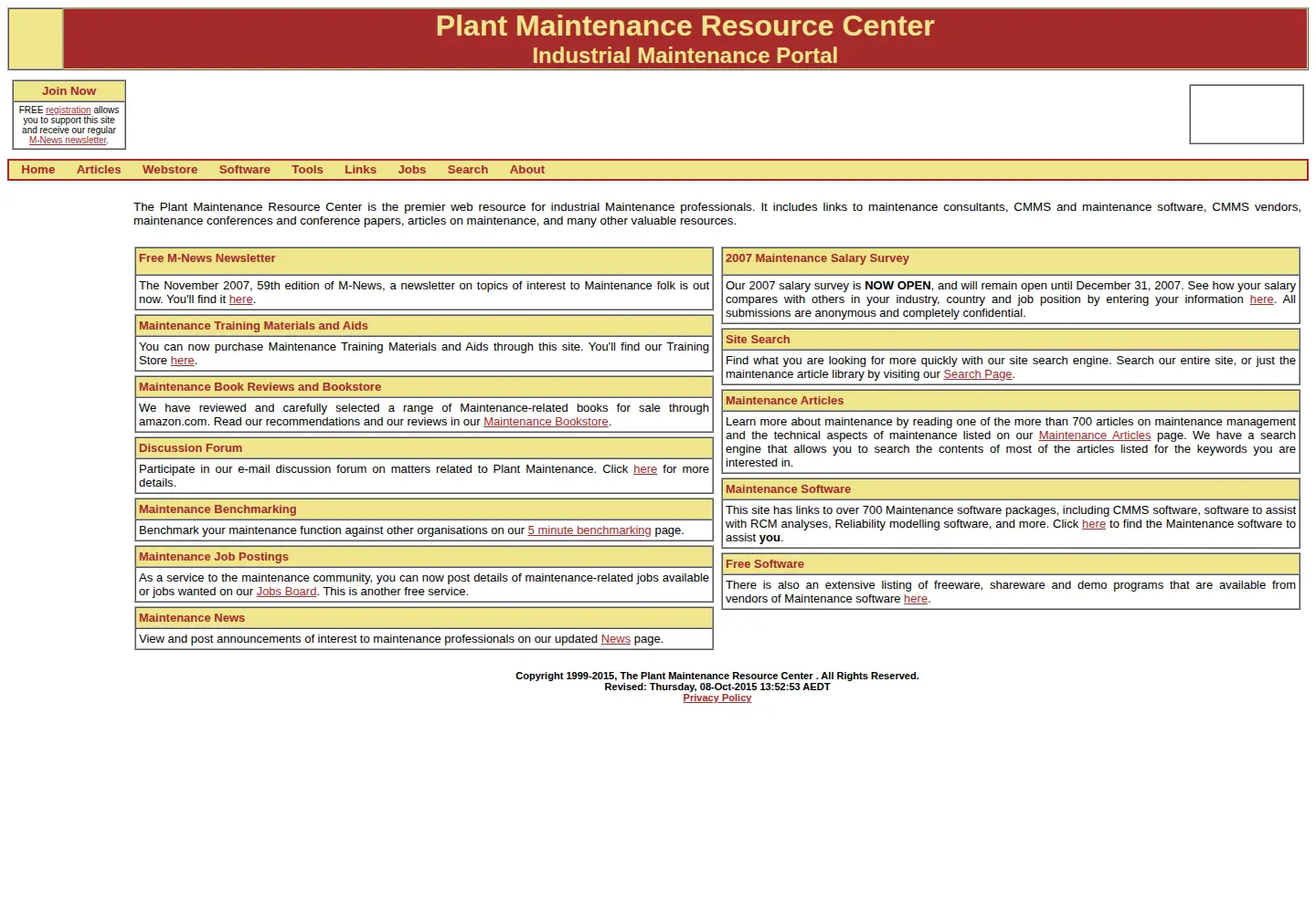 Screenshot of plant-maintenance.com