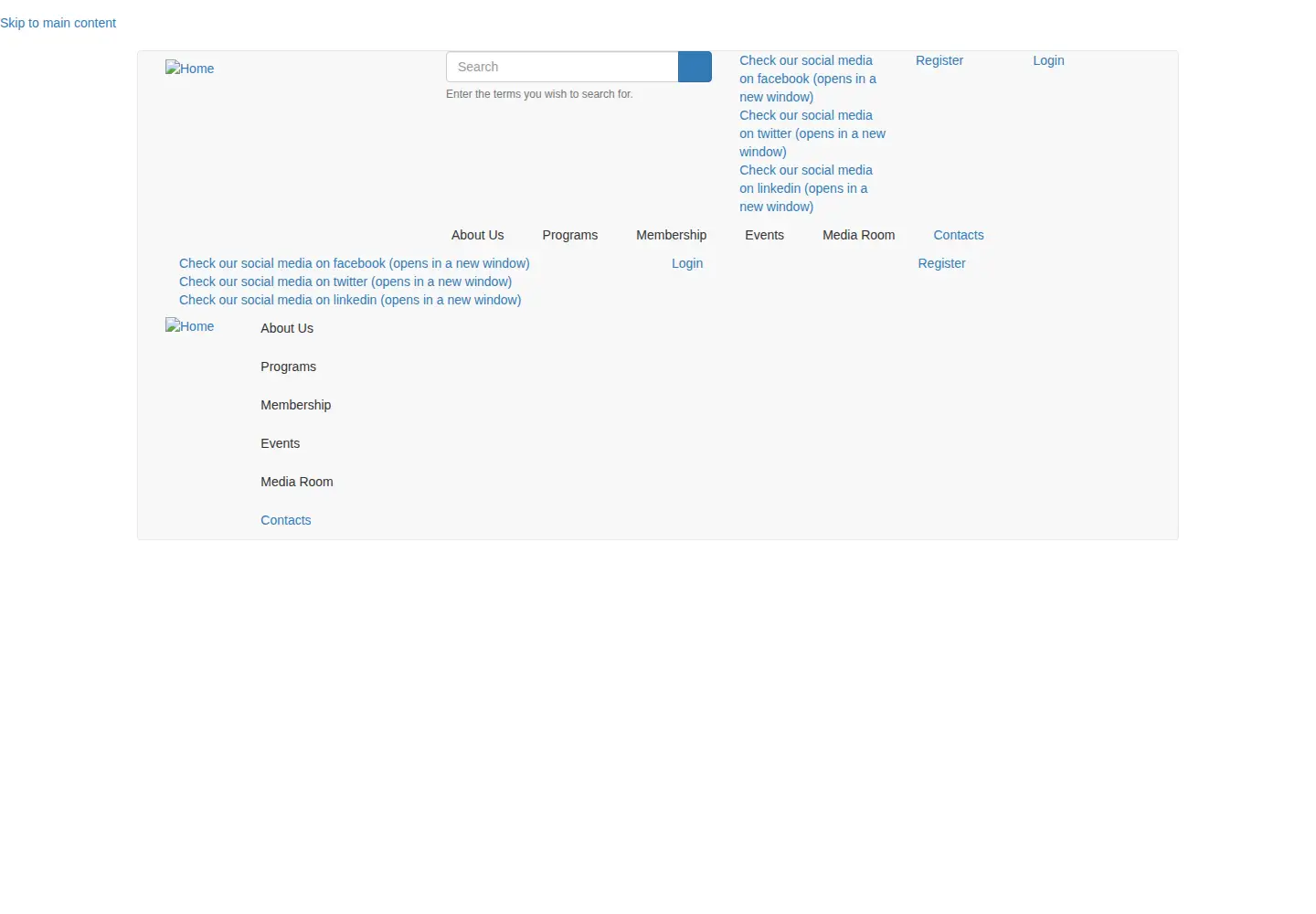 Screenshot of usacc.org