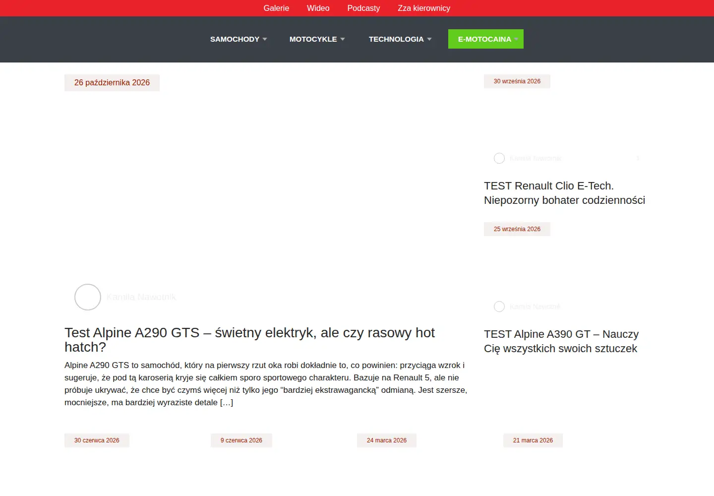 Screenshot of motocaina.pl
