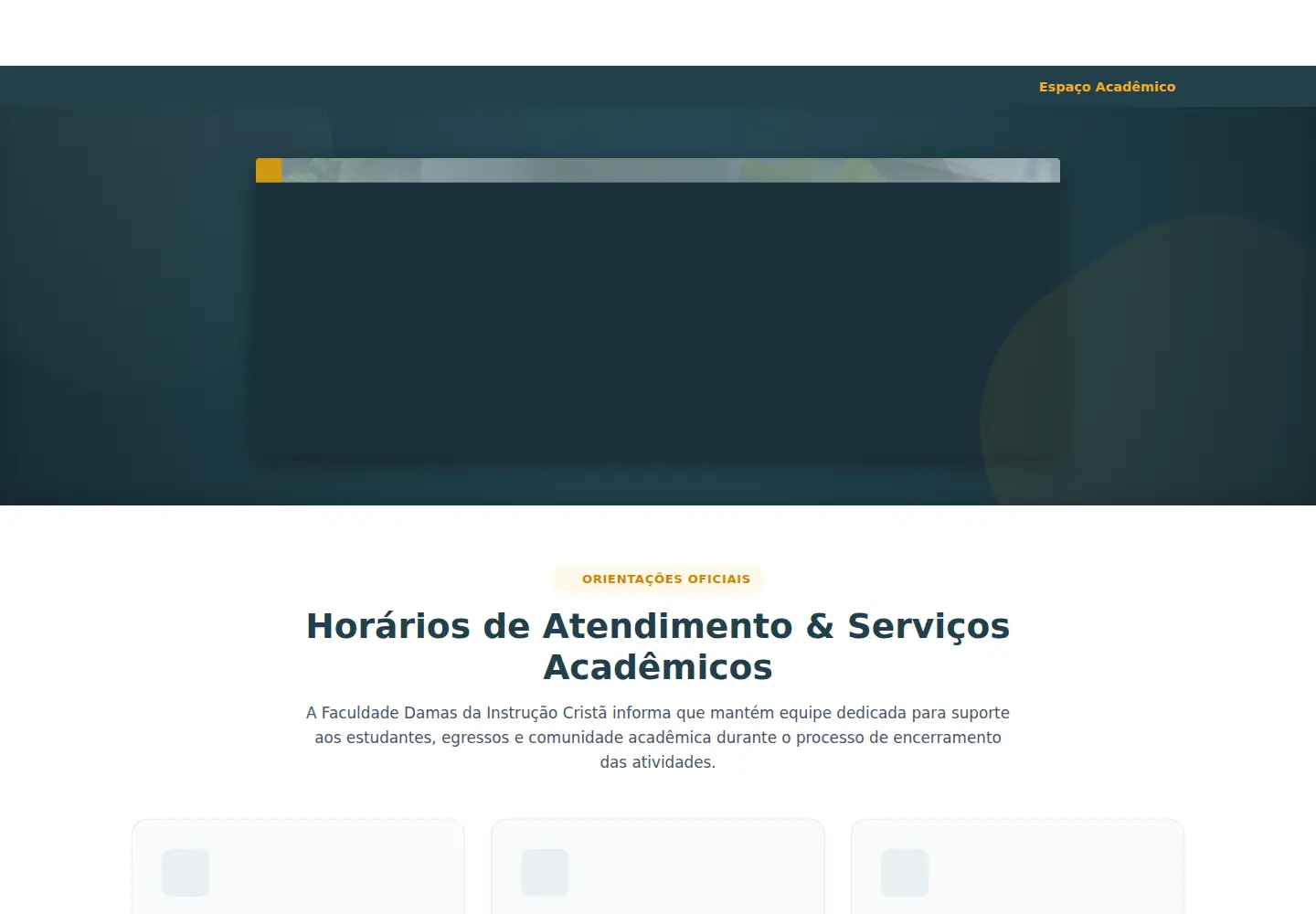 Captured homepage of faculdadedamas.edu.br in the current scan