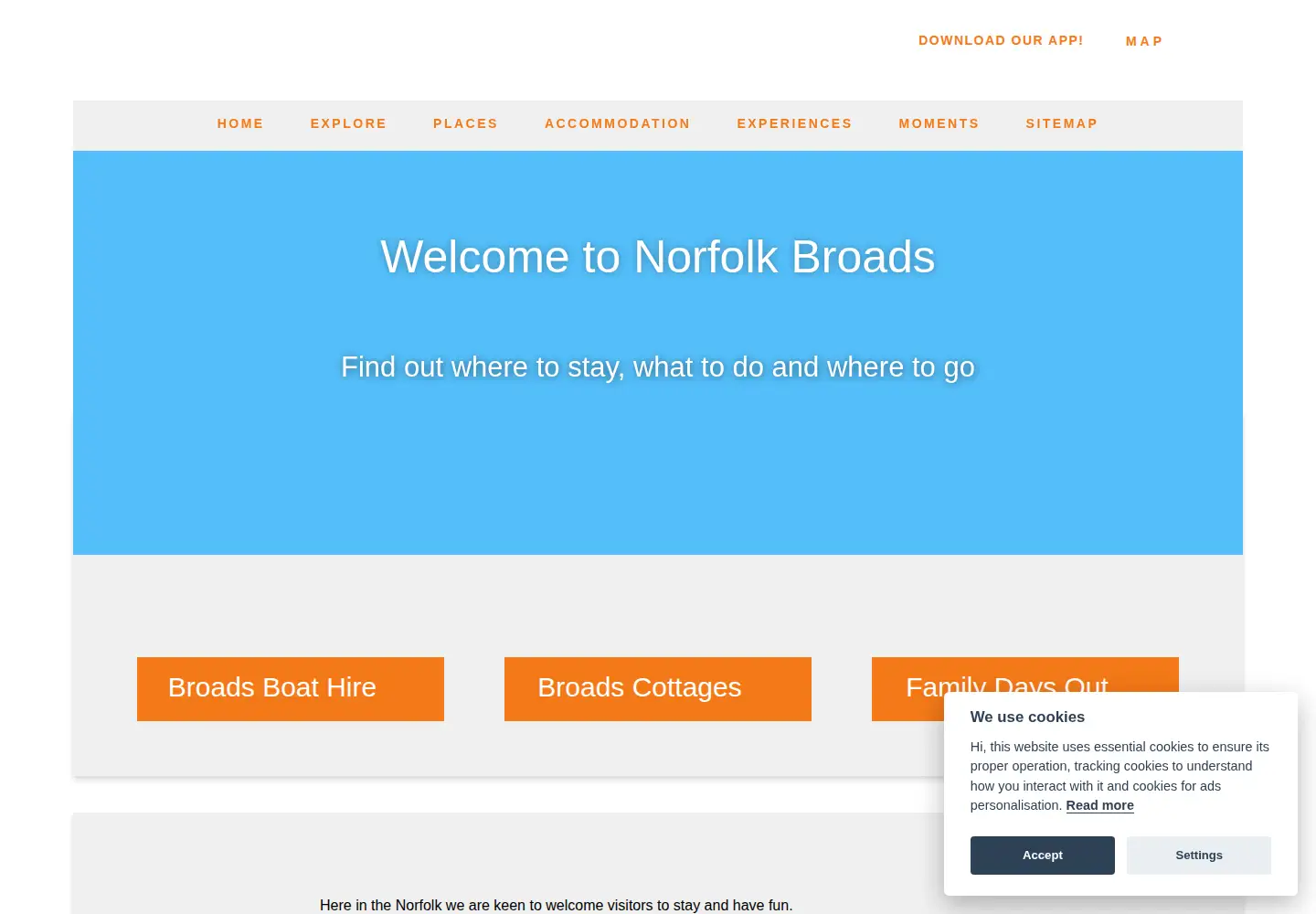 Screenshot of norfolkbroads.com