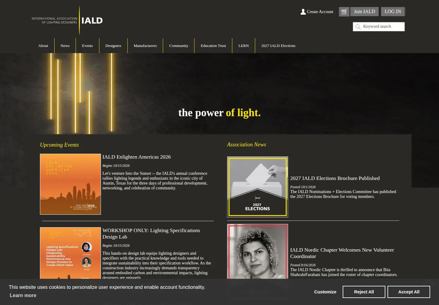 Screenshot of iald.org