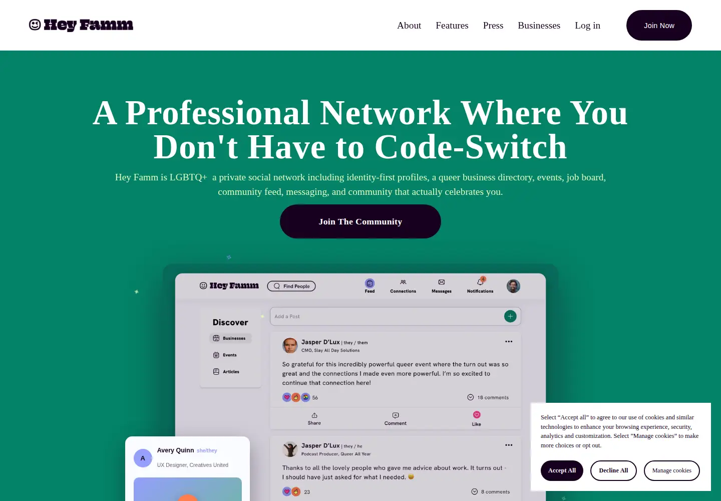 Screenshot of heyfamm.com