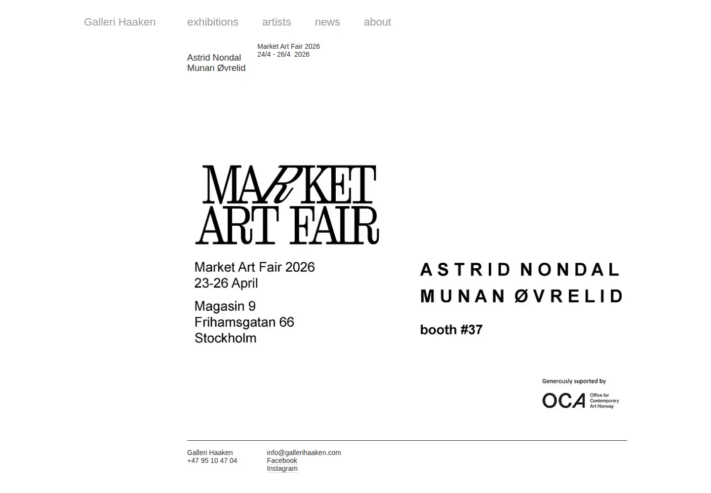 Screenshot of gallerihaaken.com