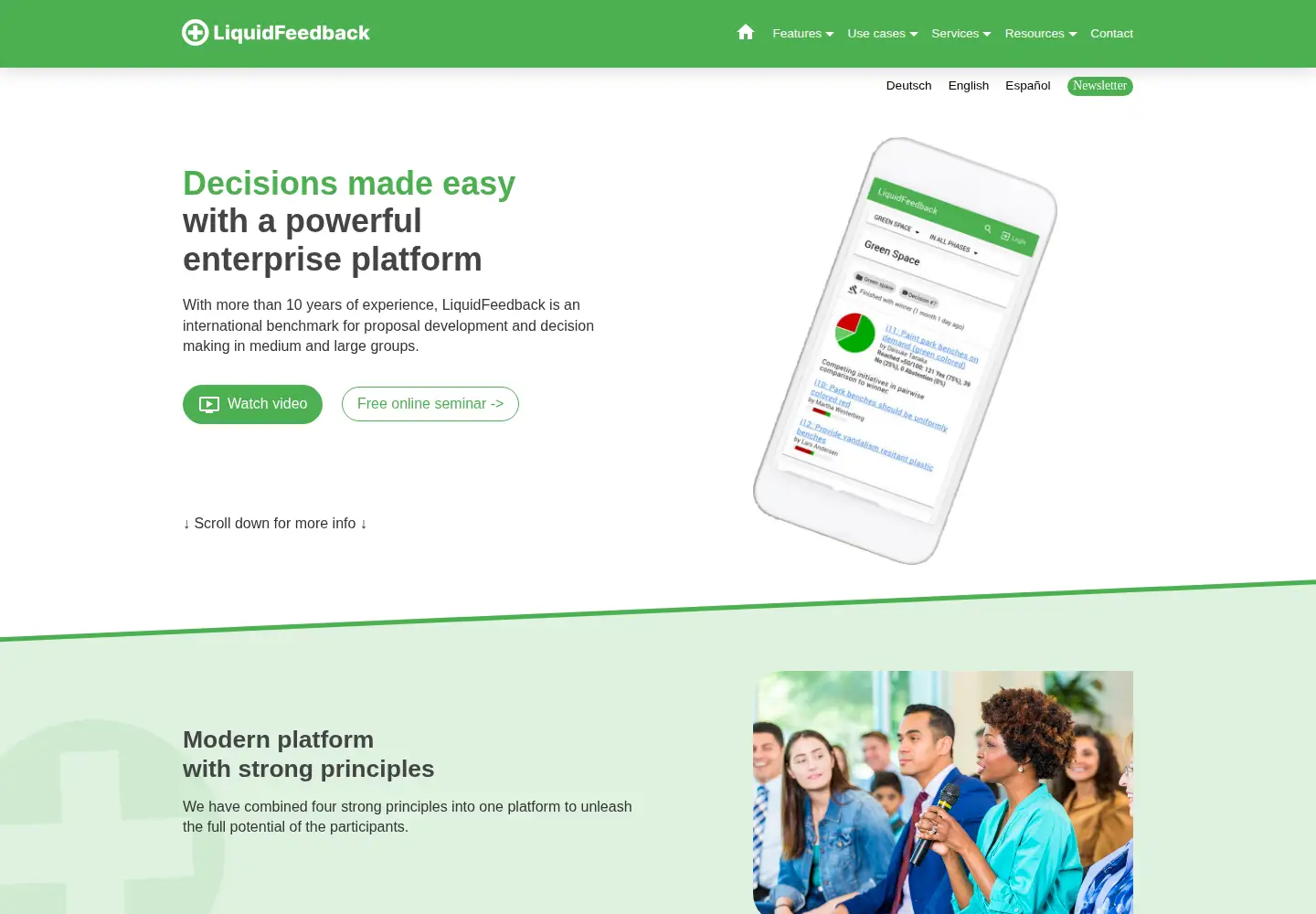 Screenshot of liquidfeedback.org