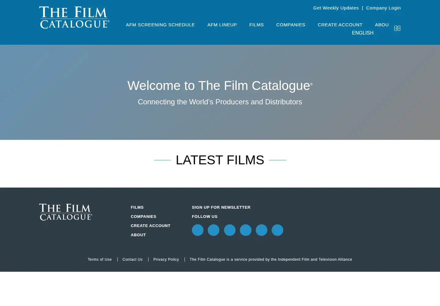 Screenshot of thefilmcatalogue.com