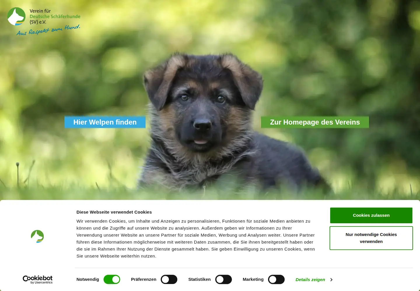 Screenshot of schaeferhunde.de
