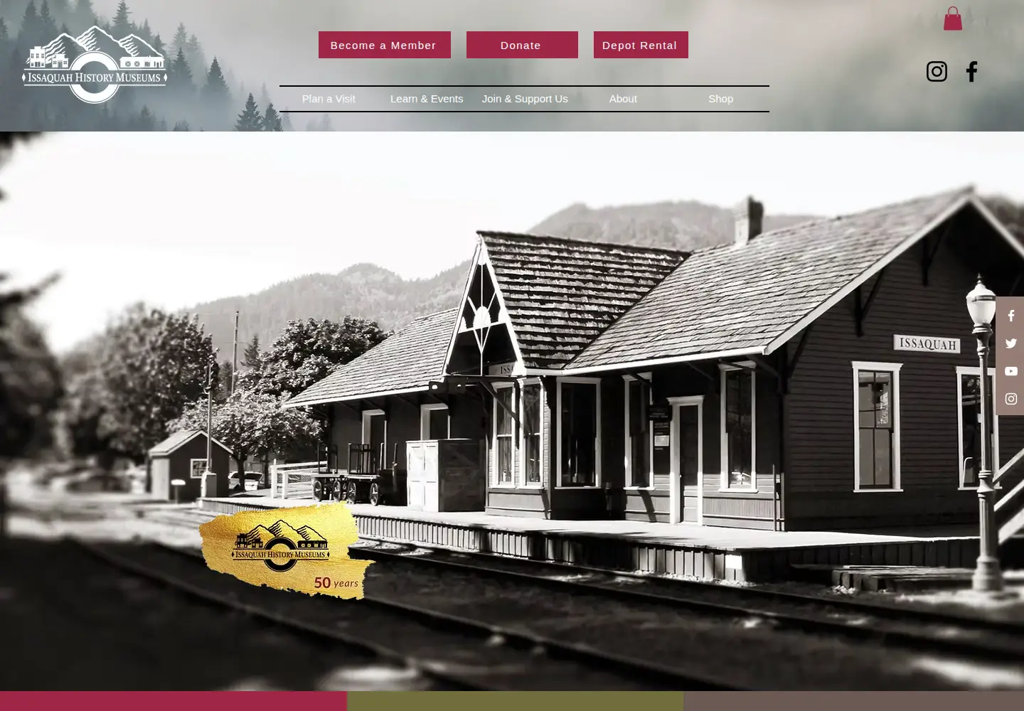 Screenshot of issaquahhistory.org