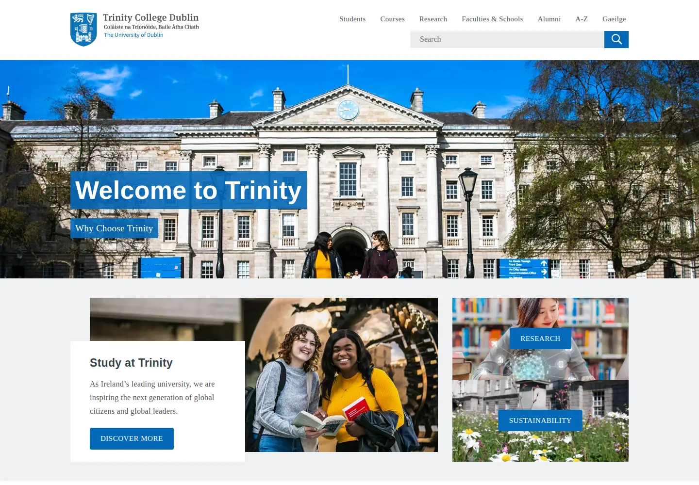 Screenshot of tcd.ie