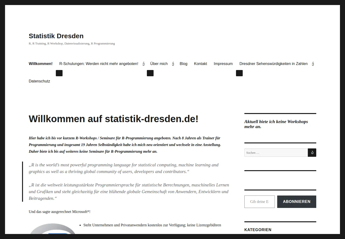 Screenshot of statistik-dresden.de