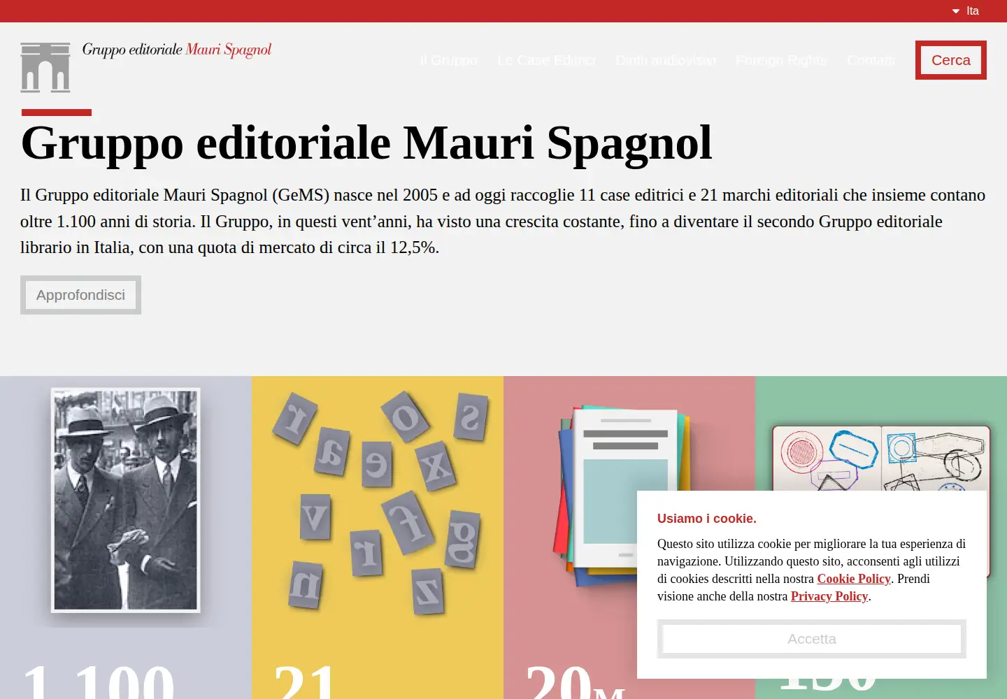 Captured homepage of maurispagnol.it in the current scan