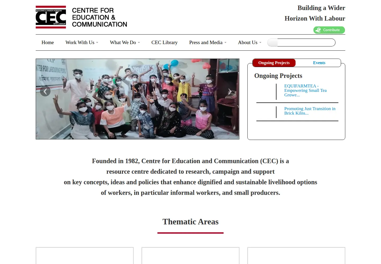Screenshot of cec-india.org