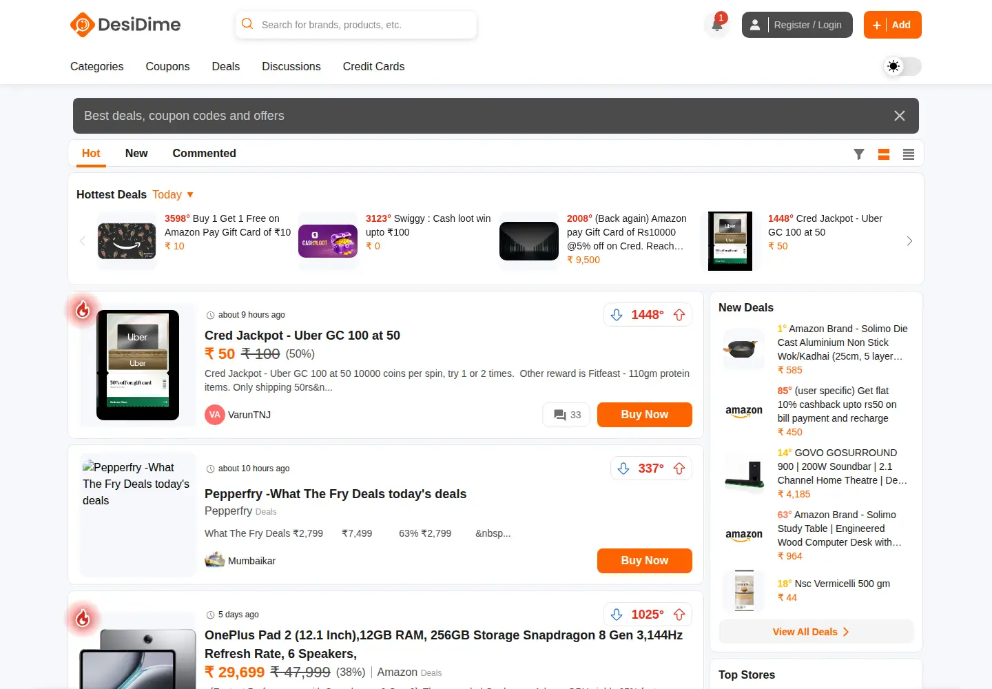 Screenshot of desidime.com