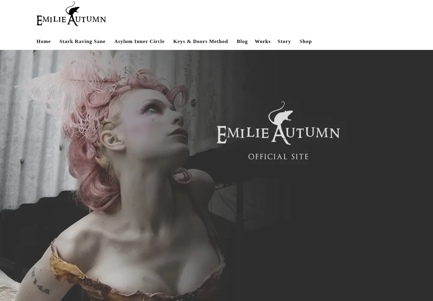 Captured homepage of emilieautumn.com in the current scan