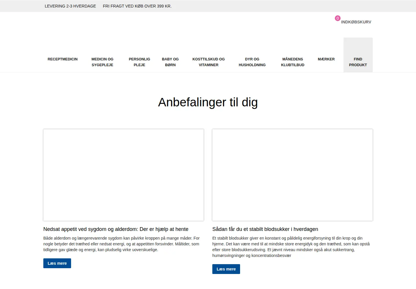 Captured homepage of apotekeren.dk in the current scan