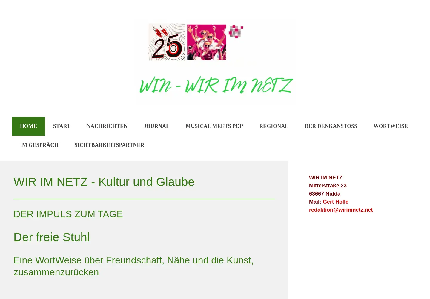Screenshot of glaubeaktuell.net