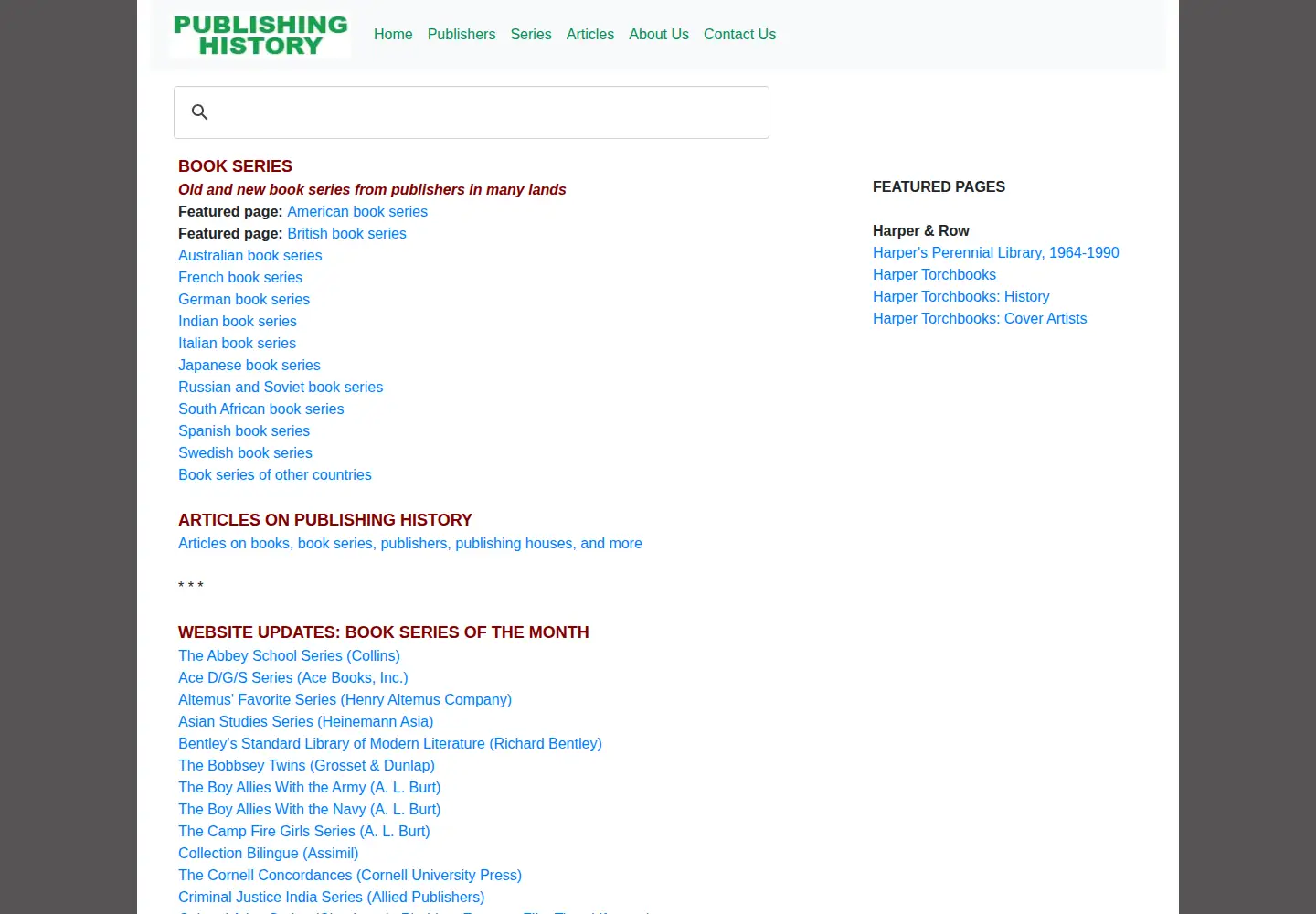 Screenshot of publishinghistory.com
