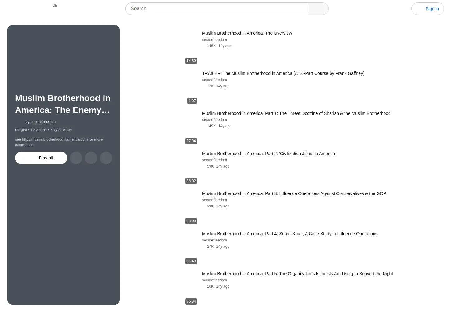 Screenshot of muslimbrotherhoodinamerica.com