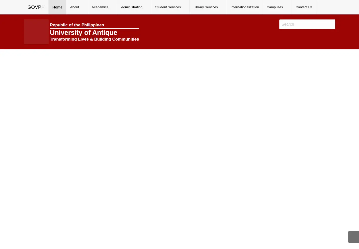 Screenshot of antiquespride.edu.ph
