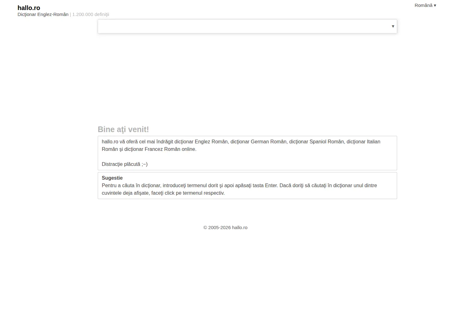 Captured homepage of hallo.ro in the current scan