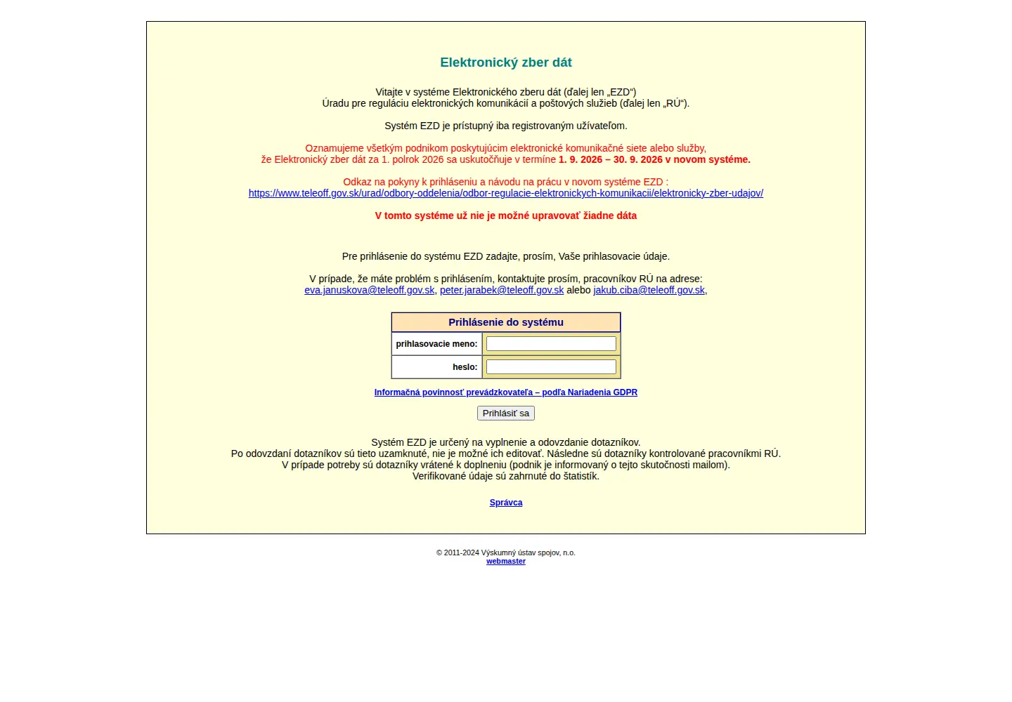 Screenshot of ezd.sk