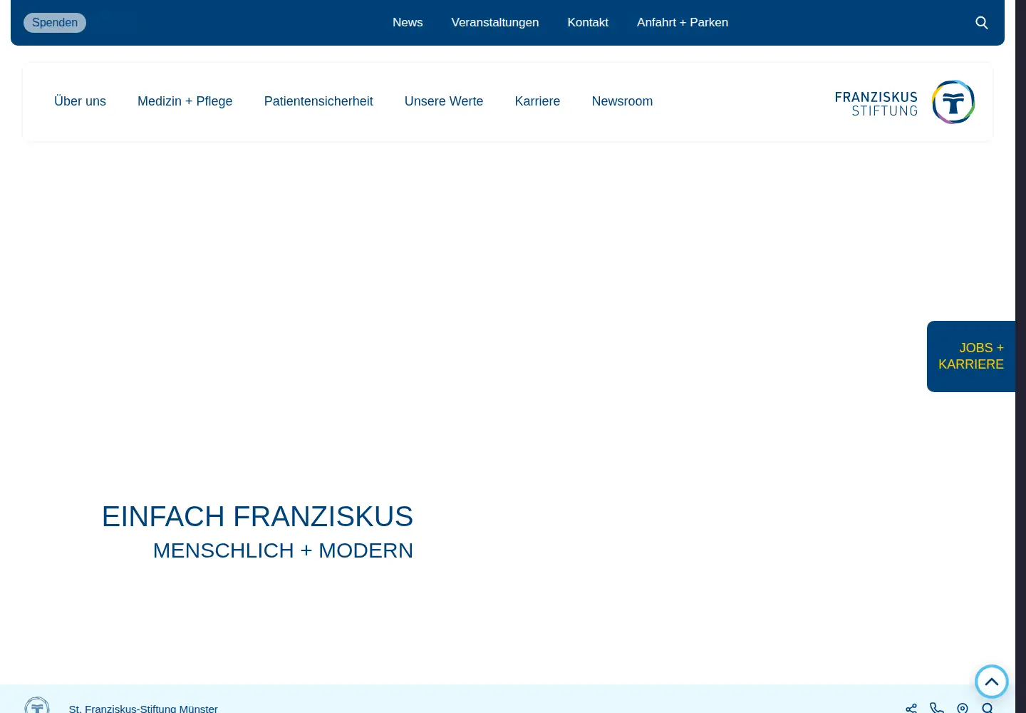 Screenshot of st-franziskus-stiftung.de