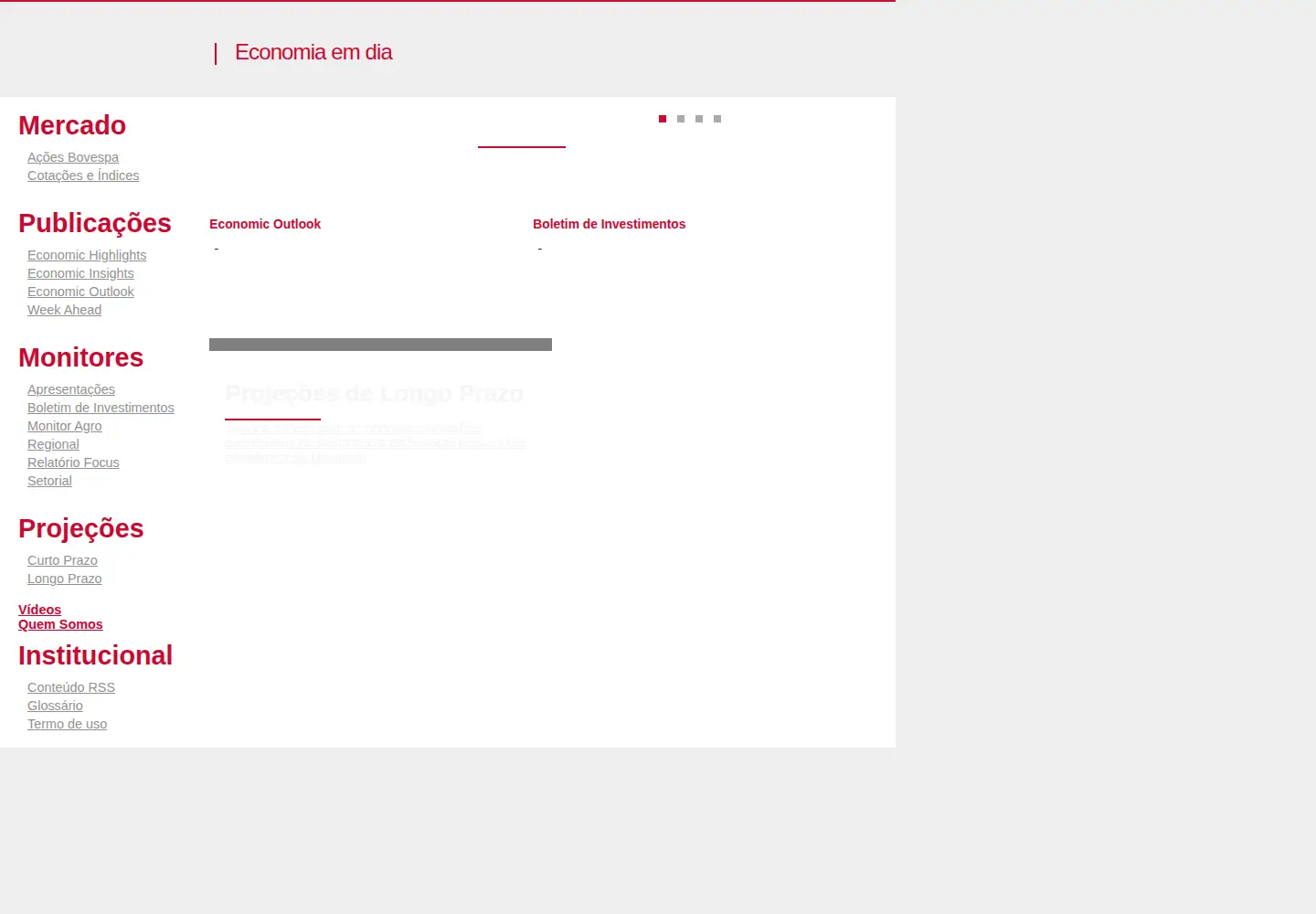 Captured homepage of economiaemdia.com.br in the current scan