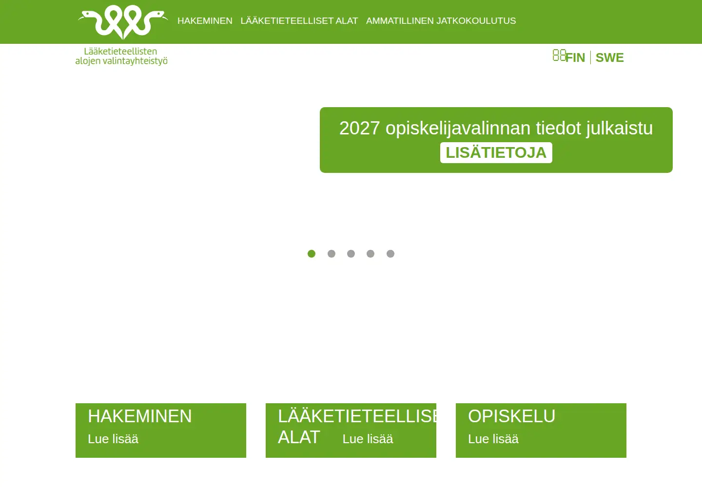 Screenshot of laaketieteelliset.fi