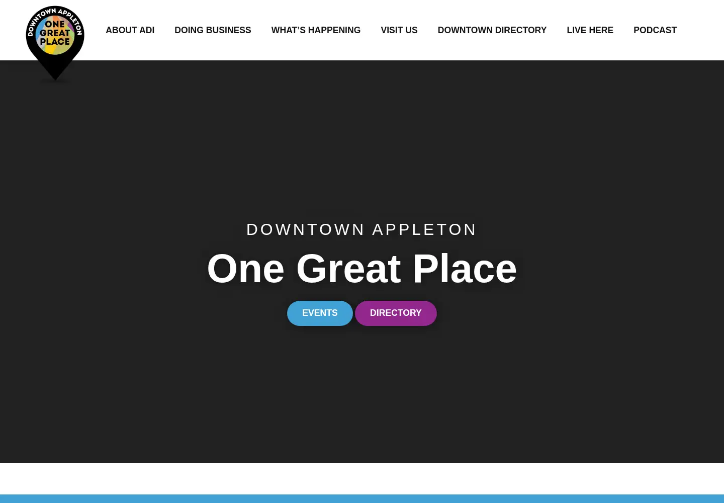 Screenshot of appletondowntown.org
