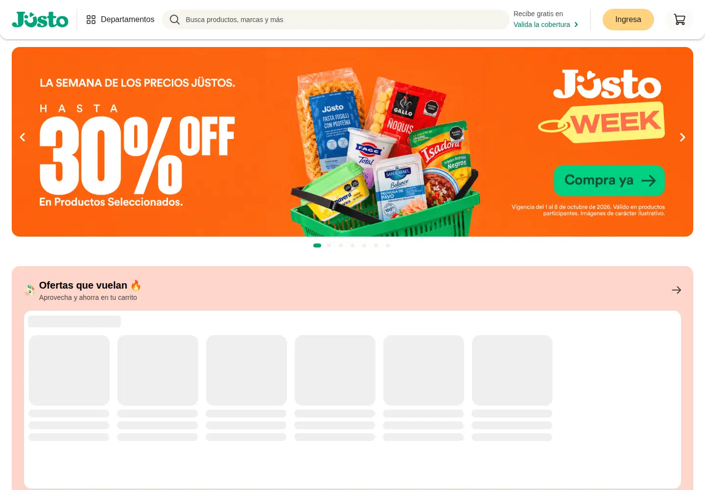 Screenshot of justo.mx