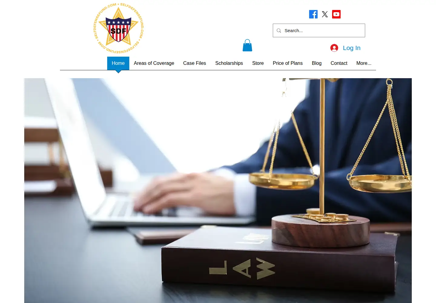 Screenshot of selfdefensefund.com