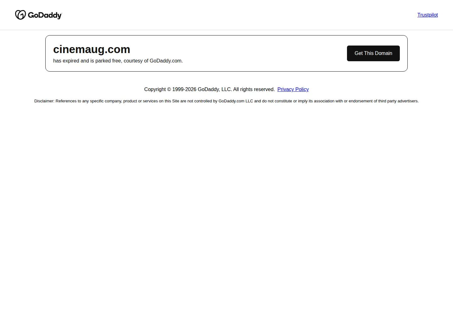 Screenshot of cinemaug.com