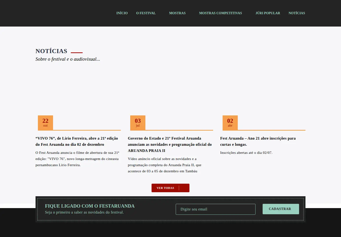 Screenshot of festaruanda.com.br