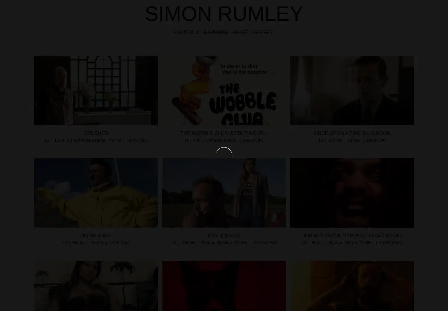 Screenshot of simonrumley.com