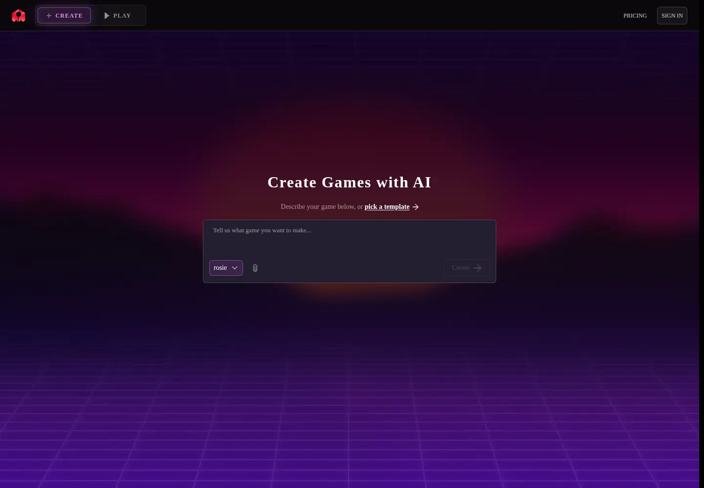 Screenshot of rosebud.ai