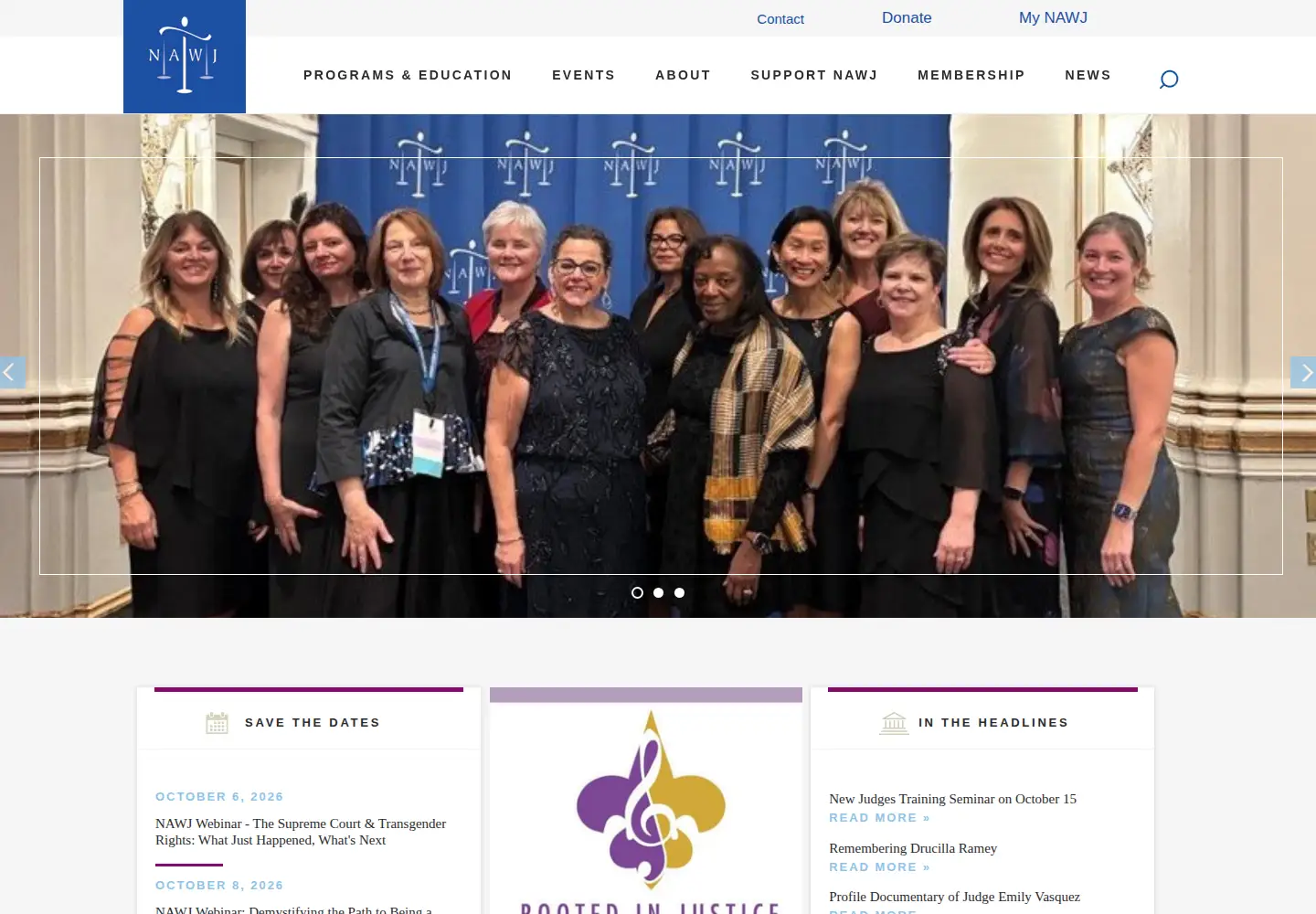 Screenshot of nawj.org
