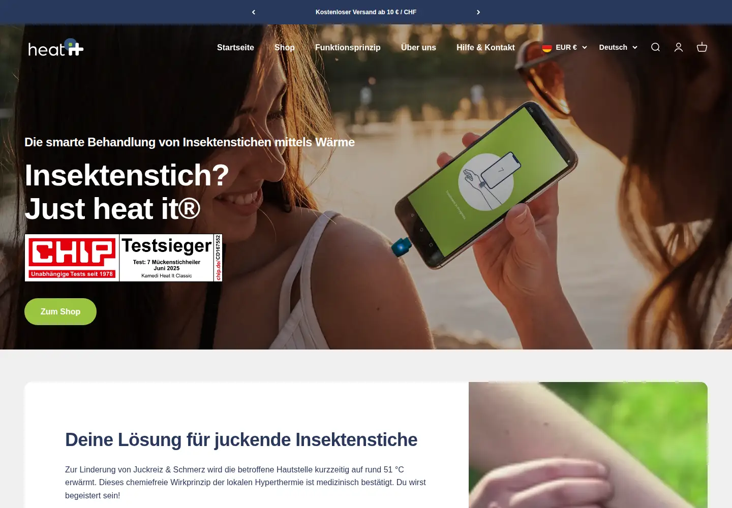 Screenshot of heatit.de