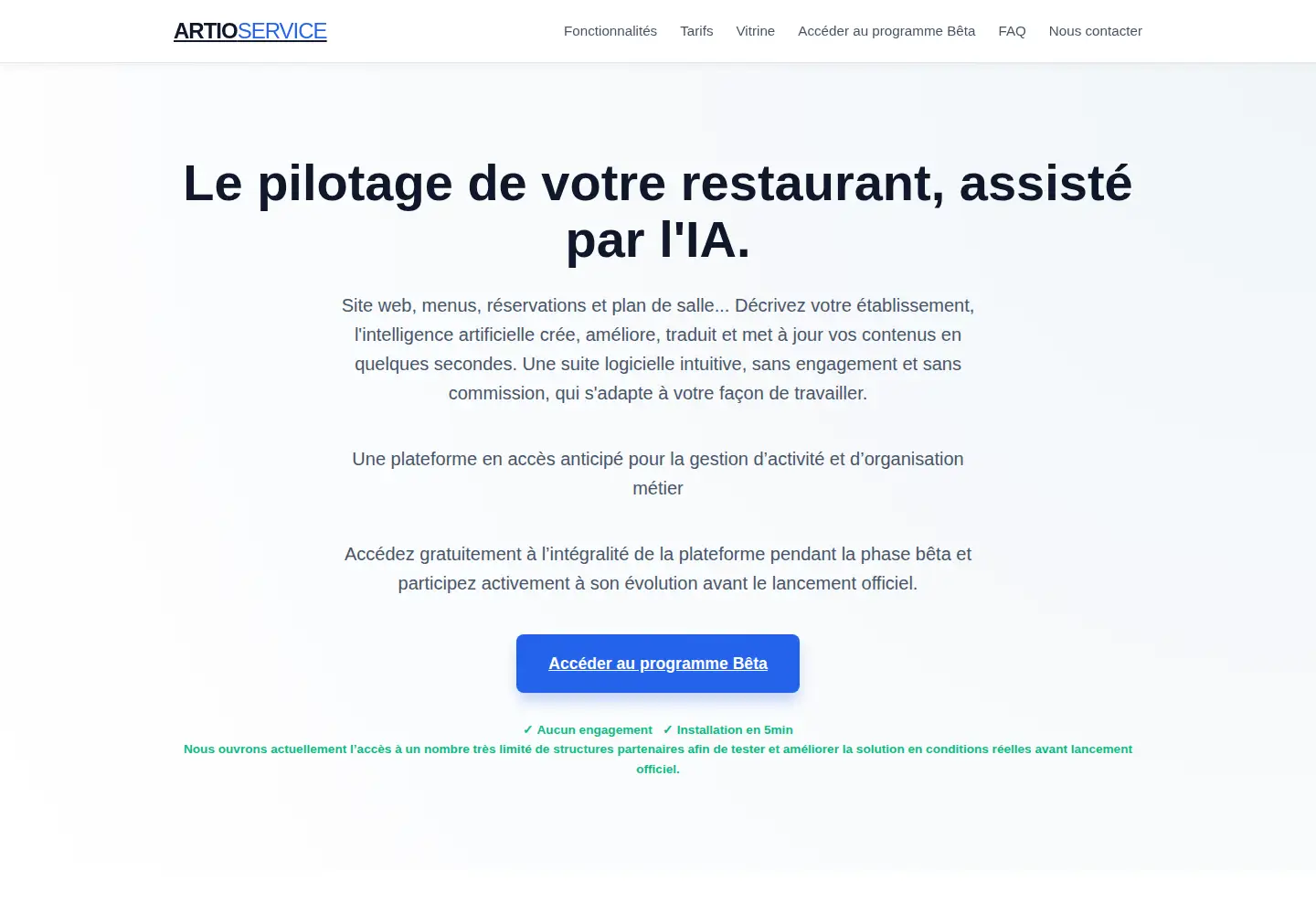 Screenshot of artio.fr