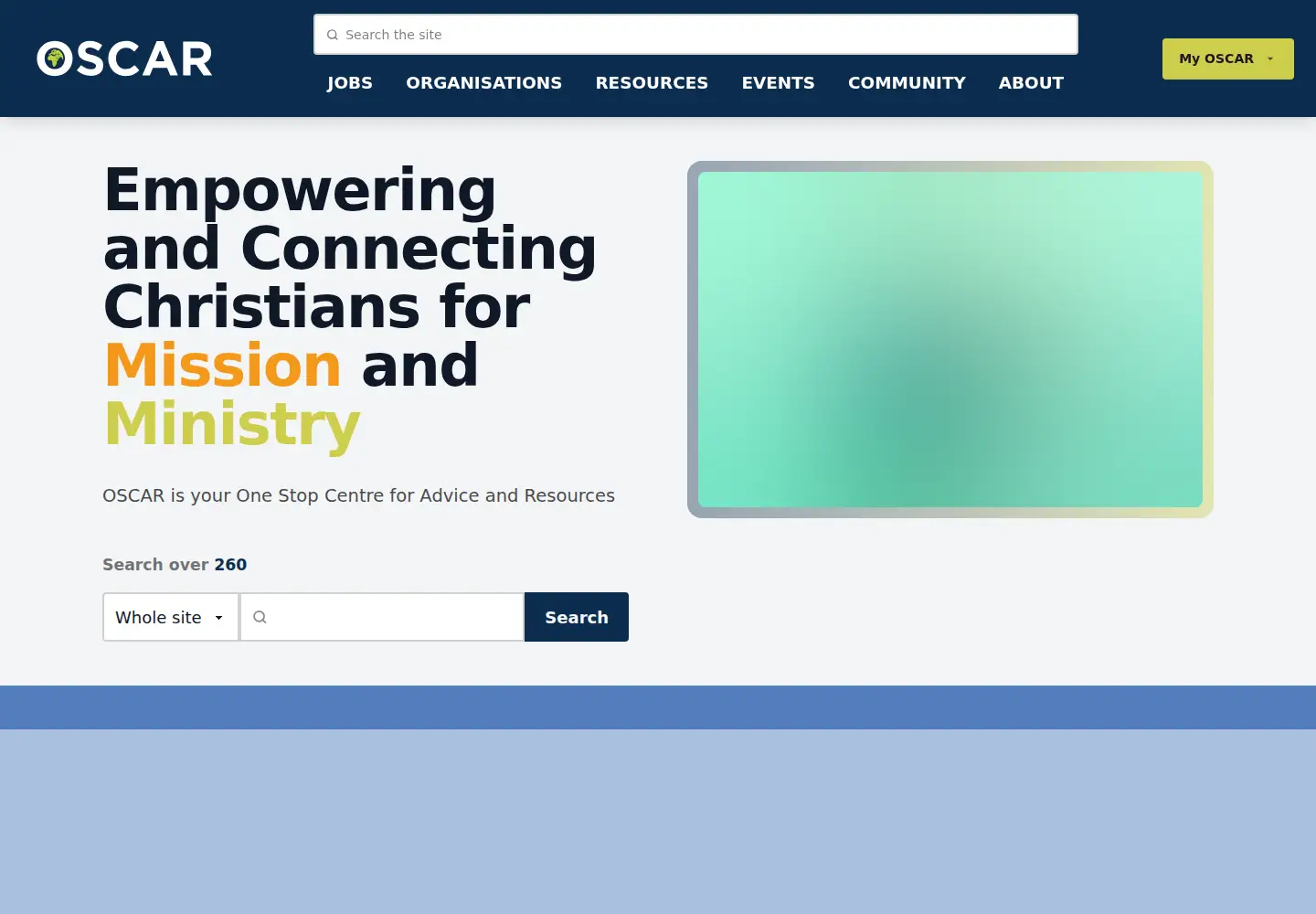 Screenshot of oscar.org.uk